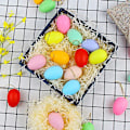 Miniatyrbild 2 av 5: Plastpåskägg, 30 st färgglada påskägg hängande prydnader för påskträddekoration
