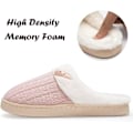 Miniatyrbilde 3 av 4: Dame Slip-on Fuzzy Tøfler Hjemmesko Memory Foam Tøfler Scuff Utendørs Innendørs Varme Plysj Soveværelsessko med Fuskepelsfôr