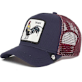 Miniatyrbillede 2 af 2: Voksen Sort Panther Mesh Cap Sommer Baseball Cap Trucker Cap W-WELLNGS Rooster - navy