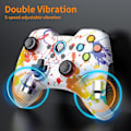 Miniatyrbillede 2 af 6: Trådløs Spilcontroller til Windows 7 8 10 11 PC/PS3/Android/Switch Deck, Dobbelt-Vibration Gamepad Joystick Computer Spilcontroller (Hvid) White