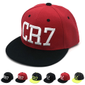 Miniatyrbild 2 av 4: Ronaldo CR7 keps barn pojkar flickor Messi Neymar Bboy Hip-Hop Snapback keps Black-B