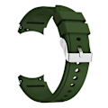 Miniatyrbillede 1 af 4: Blødt silikone urrem 20mm udskiftning smartwatch urrem kompatibel med Samsung Galaxy Watch4 40/44mm Jikaix Army Green