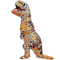 Miniatyrbild 4 av 4: Barn och vuxna dinosaurie uppblåsbar cosplay kostymer T-rex anime tecknad film festklänning kostymer Halloween kostnad brown