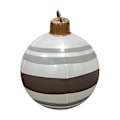 Miniatyrbilde 1 av 4: Ekstra store oppblåsbare julekuler i PVC, juledekorasjoner Silver stripe