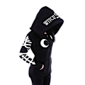Miniatyrbillede 2 af 3: Kvinde Hoodie Tøj Gotisk Punk Måne Bogstav Trykt Sweatshirt Sort black XL