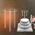 3-set Tårtstöd Sugrör Ram Ställ Form Rund Stöd Distans