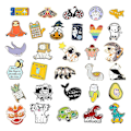Miniatyrbillede 4 af 5: 40 stk. søde emalje rygsæk pins, sjove emalje pins bulk sæt cool knap pins æstetiske broche lape Random Color