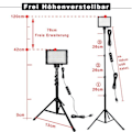 Pikkukuva 2 / 4: AUFUN himmennettävä LED-videovalo USB-valolla, valokuvausvalo, valaistus jalustalla, värisuodatin YouTube-studioon