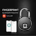 Miniatyrbillede 2 af 5: Starlight Fingerprint Keyless Vandtæt Bluetooth Smart Hænglås,