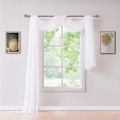 Miniatyrbillede 3 af 7: Stilful Vindue Sjal Valance Blød Lys Vindue Gardin Hjem Soveværelse Indretning Sort Black 1.4*5.5M