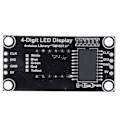 Miniatyrbild 3 av 4: 4 set digitalrör visningsmodul LED 4 siffror 7 segment 0,36 tum TM1637 drivchip gul MRA110C