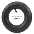 Miniatyrbillede 3 af 5: Pakke med 2 indre rør med Tr87 ventil til trillebør, dumper, håndkærre 3.00-4, 10x3, 260x85 sort