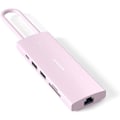 Pikkukuva 1 / 7: Vaaleanpunainen USB C -keskitin 9-in-1 alumiininen USB C -telakka 4K + USB + RJ45 + + PD 100W 9 portin sovitin 9-in-1 Type C -keskitin
