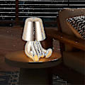 Miniatyrbillede 1 af 5: Sengside Touch Bordlampe, Gold Thinker Lampe Bordlampe Trådløs Genopladelig Bærbar Dekorativ Sengelampe Med USB-opladning i in silver