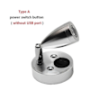 Miniatyrbillede 3 af 5: Dc12v 24v Rv Båd LED Læselampe Fleksibel Væglampe til Soveværelse Dekoration RV Lamper med USB Oplader Cool White B-Silver