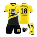 Miniatyrbillede 1 af 2: 23/24 Dortmund Hjemme Fodboldtrøje Sæt til Børn med Strømper og Cover 18 MOUKOKO 18 MOUKOKO children's sizes28
