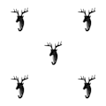 Miniatyrbillede 3 af 5: 1/2/3/5 Robust og holdbar dyrehoved nøglekrog til enkelt sort (hjort) black (deer) 5 Sets