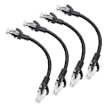 Miniatyrbilde 1 av 5: Kort Cat5e Ethernet-patchkabel 0,5 fot Snagless Rj45 Datamaskin Lan Nettverkskabel for Ruter Modem Bryter Server Svart (4-pakning)