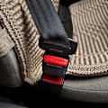 Miniatyrbillede 1 af 5: Bil Auto Spænde Sikkerhedssele Forlænger Pad sort rød black red 8.8 x 5.1cm