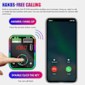 Miniatyrbillede 4 af 5: Bil Bluetooth 5.0 Fm Transmitter Dobbelt USB Typec Oplader Mp3 Afspiller LED Baggrundsbelysning Pd Hurtig Oplader Adapter Håndfri Bilsæt