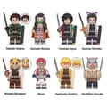 8-pack Demon Slayer Block Figurer - Blade Inosuke Tanjiro Nidou Samlade[BT}