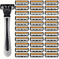 Miniatyrbilde 2 av 9: Herre 3-lags Razor Blade Manuell barbering for menn Erstatt hode Komfortable barberblader 1Holder And 30Blades