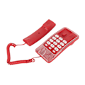 Miniatyrbillede 3 af 8: KXT‑438 vægmonteret hjemmetelefon med ledning og hurtigopkald, hurtig blink, lydløs funktion til hjem, hotel, skole, kontor, rød