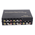 Miniatyrbilde 5 av 5: 4-veis AV-bryter RCA-switcher 4 inn 1 ut Komposittvideo L/R lydvelger