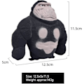 Miniatyrbillede 3 af 5: Strækbare abe-legetøj, Splat abe stressaflastningslegetøj, Squeeze abe splat-legetøj, stressaflastningslegetøj, stress squeeze gorilla-legetøj Black