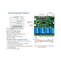 Pikkukuva 4 / 5: 4-kanavainen Wifi-älykytkin + rf433-kaukosäädin 85-265v 2.4g Wifi Smartlife -kotiautomaatiomoduuli Iftt Alexille
