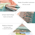 Miniatyrbilde 2 av 4: Vintertartan skjerf Lange skjerf Rutete varm sjal Wraps teppe skjerf for damer Tassel sjal Lang Stole Green+pink Tartan