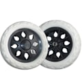 Miniatyrbillede 3 af 4: 2-pak udskiftning skumhjul til indkøbsvogne (sort, Hot Wheels)