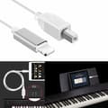 Miniatyrbillede 2 af 5: Lightning til Type-B MIDI Keyboard Konverter USB 2.0 Kabel til i