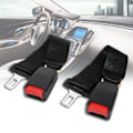 Miniatyrbillede 2 af 5: Bil Auto Spænde Sikkerhedssele Forlænger Pad sort rød black red 8.8 x 5.1cm