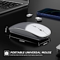 Miniatyrbillede 5 af 5: Trådløs mus genopladelig bærbar lydløs trådløs mus USB og Type-C Dual Mode trådløs mus 3 justerbar DPI til bærbar Mac PC