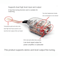 Miniatyrbillede 6 af 6: Bilstereo Subwoofer Konverter Audio Impedans Konverter RCA ONE SIZE