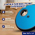 Miniatyrbillede 3 af 4: Hundesøm-pote-skrabepude - Filing Trimmer Board Trimming Scratcher Box Emery Sandpaper Filing Scratch blue