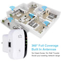 Miniatyrbild 4 av 5: WLAN-repeaterförstärkare, 2,4 GHz WiFi-extender med repeater/AP-läge, booster, långdistansförstärkare med Ethernet-port för alla WLAN-enheter