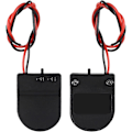 Miniatyrbilde 2 av 5: 10 stk CR2032 Batteriholder 1x 3V Myntcelle Batteriholder Etui med Bryter for Strømkabel (Svart)