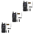 Pikkukuva 1 / 5: 1/2/3 UHF/VHF langaton taajuuskopiointi kädessä pidettävä radiopuhelin BLack Black 3 Sets