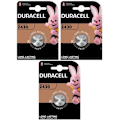 Miniatyrbillede 1 af 2: Duracell CR2430 [321] Litiumknapcelle batteri 3 stk
