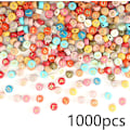 Pikkukuva 2 / 5: 1000 akryylipalloa, 4x7 mm kultaiset aakkoset A-Z
