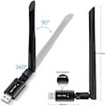 Miniatyrbillede 3 af 5: WiFi-adapter til pc, 1200 Mbps USB 3.0 trådløst netværk WiFi