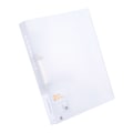 Miniatyrbillede 1 af 5: Multifunktionel A4-mappe 4-ring 2-ring A4-mappe Kontor Dokumentmappe Whit White 2 hole