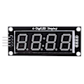 Miniatyrbild 1 av 5: LED-displayrör modul 4 siffror 7 segment för 2 stift digital I/O-anslutningskomponenter