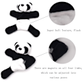 Pikkukuva 2 / 5: 4-osainen Panda-jääkaappimagneetti, söpö pehmeä plushi-panda 3D-jääkaappitarra