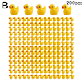 Miniatyrbilde 1 av 10: 100/200 stk Mini Gummibader Miniatyr Harpiks Andunger Gule Små D- Perfekt 200pcs yellow 200pcs