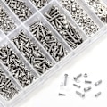 Miniatyrbilde 5 av 7: 1000 stk. Mikrobriller Forma Mini Solbriller Assortert Skruesett for Urmakermutter Reparasjonssett for Rustfrie Stålskruer