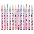 Pikkukuva 1 / 2: 12 kpl kynsien maalauskynät DIY kynsien maalauskynät kynsilakkakynät kynsien kärjen graffitikynät (13,5x1,1cm, erivärisiä)