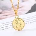 Miniatyrbillede 1 af 5: Disk Stjernebillede Halskæde 12 Stjernetegn Sten Vedhæng Halskæde Kvinder Mode Horoskop Smykker Fødselsdagsgaver Rosaguld Rose Gold Virgo